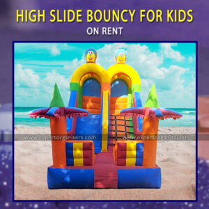 high slide bouncy on rent for kids parties in Chandigarh, Mohali, Panchkula