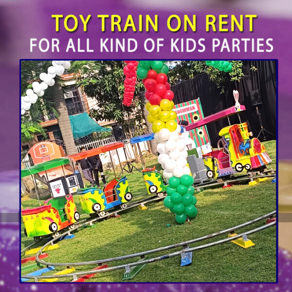 Kids Toy train on rent for birthday party in chandigarh, mohali, panchkula, zirakpur,