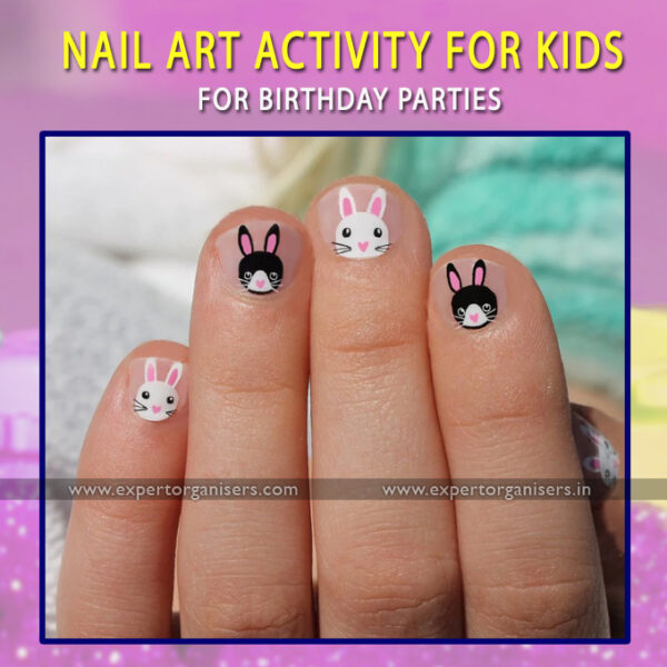 Nail Art Activity for kids in Birthday Parties in Chandigarh, Mohali, Panchkula, Zirakpur, Kharar.