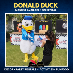 Donald Duck Mascot on Rental for All Parties
