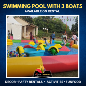Big Swimming pool with 3 Boats