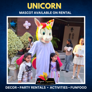 Unicorn Mascot on Rent Chandigarh, Mohali, Panchkula, Zirakpur, and Kharar