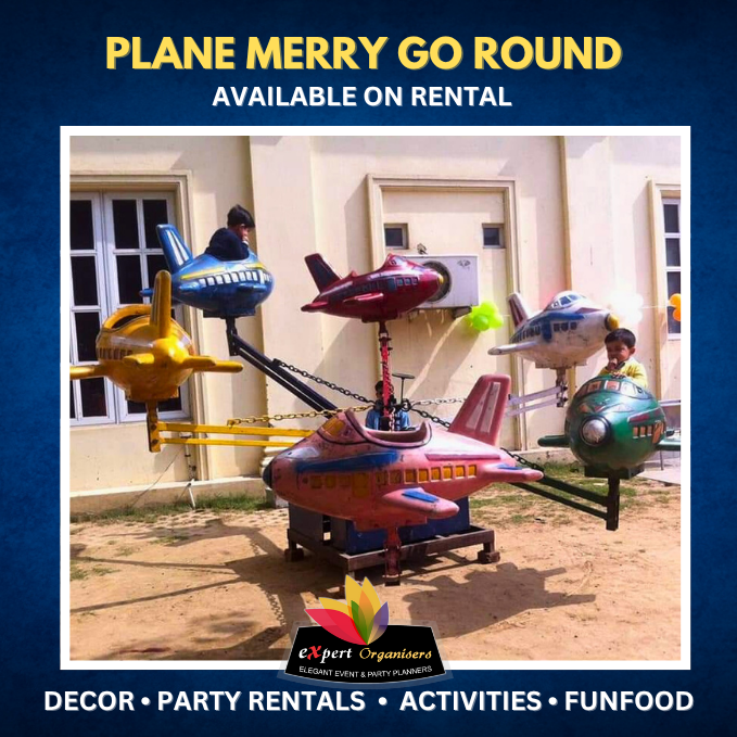 kids party plane merry go round
