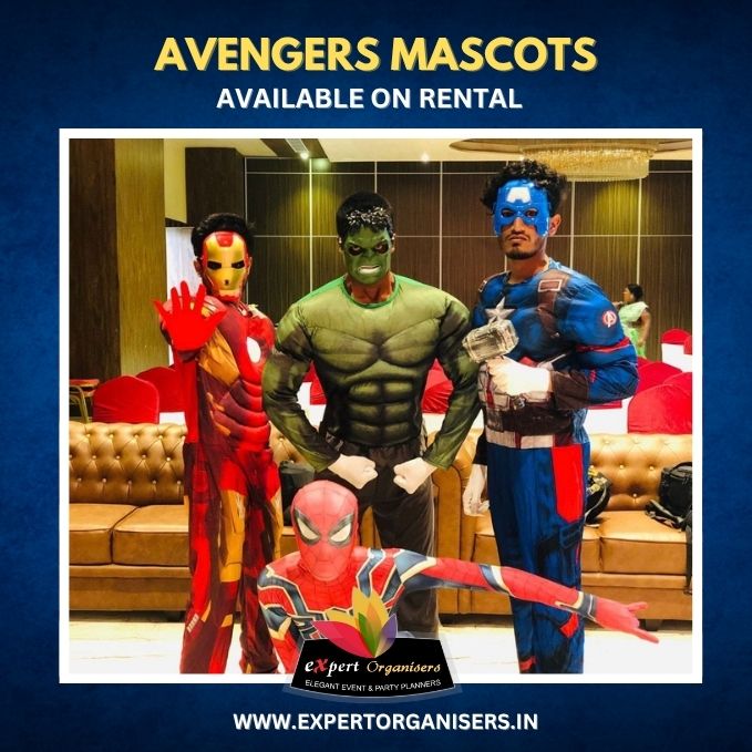 Avengers Mascot on Rent for Birthday Parties or Corporate Events in Bangalore