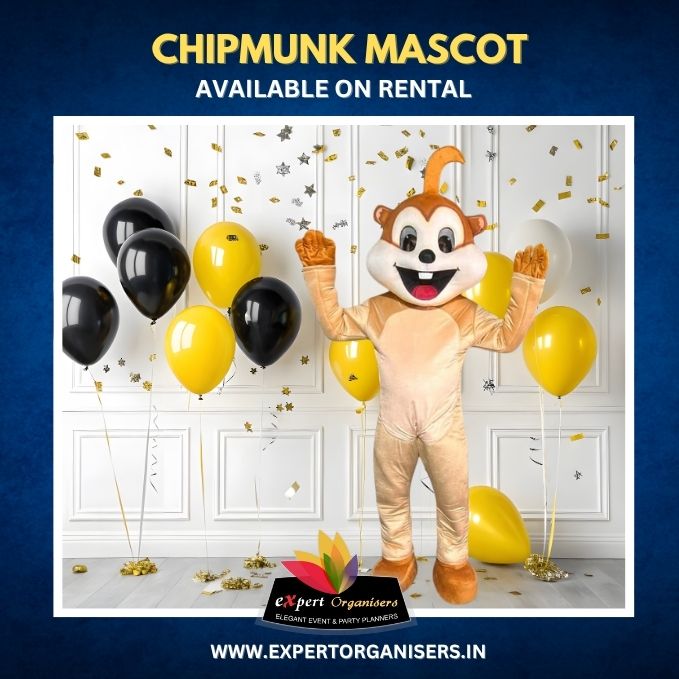 Chipmunk Mascot on Rent for Birthday Parties or Corporate Events in Mumbai