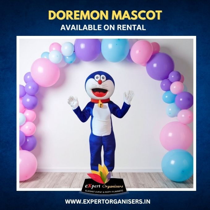 Doremon Mascot on Rent for Birthday Parties or Corporate Events in Bangalore