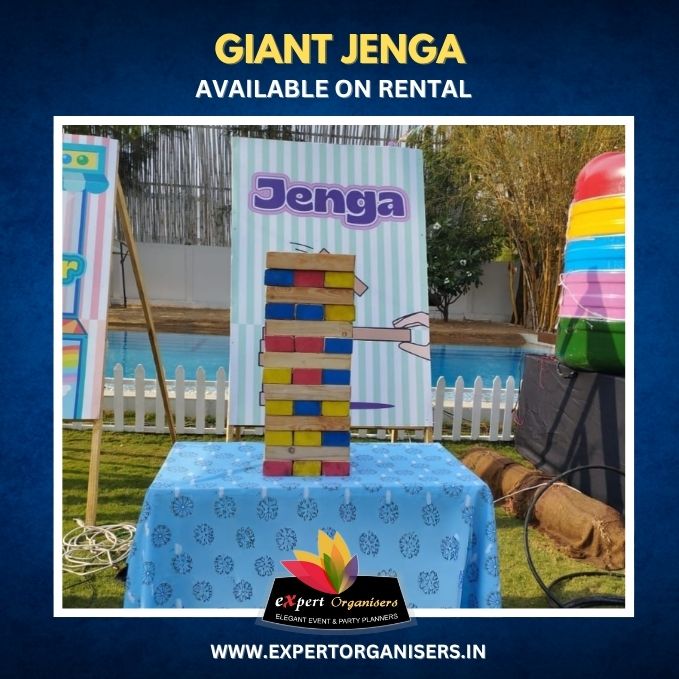 Giant Jenga Game on Rent for Birthday Parties or Corporate Events in Indore