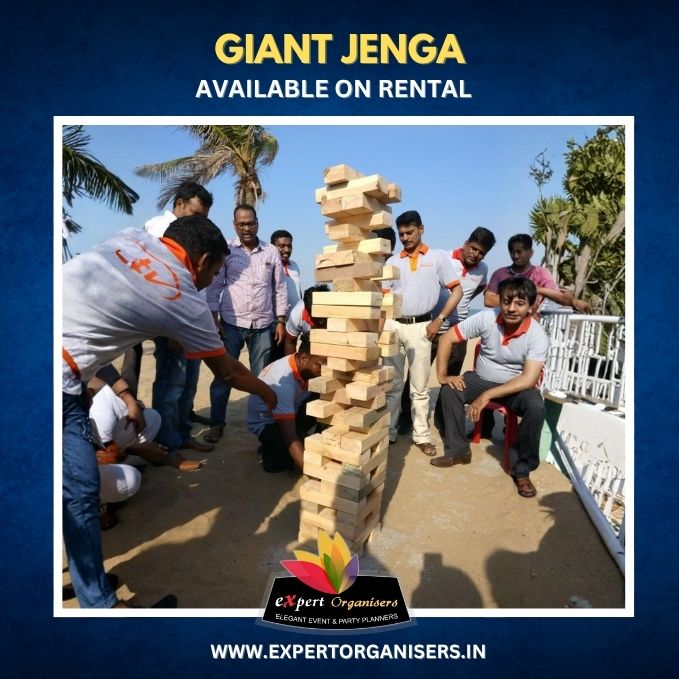 Giant Jenga Game on Rent for Birthday Parties or Corporate Events in Delhi