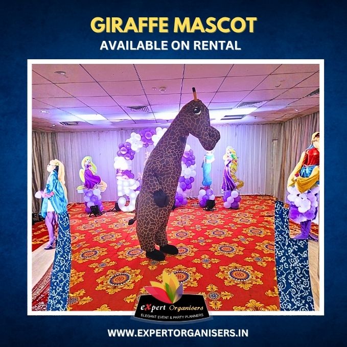 Giraffe Mascot on Rent for Birthday Parties or Corporate Events in Mumbai