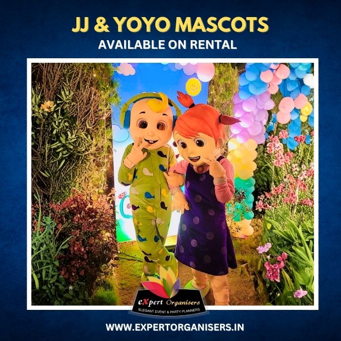 JJ & Yoyo Mascot on Rent for Birthday Parties or Corporate Events in Bangalore