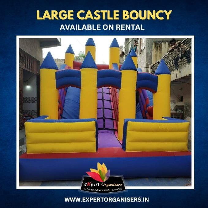 Large Castle Bouncy on Rent for Kids Birthday Parties or Corporate Events in Mumbai