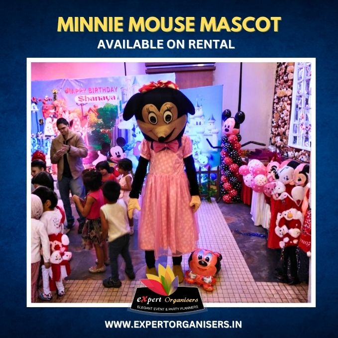Minnie Mouse Mascot on Rent for Birthday Parties or Corporate Events in Mumbai