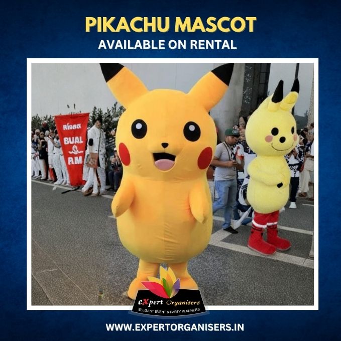 Pikachu Mascot on Rent for Birthday Parties or Corporate Events in Mumbai