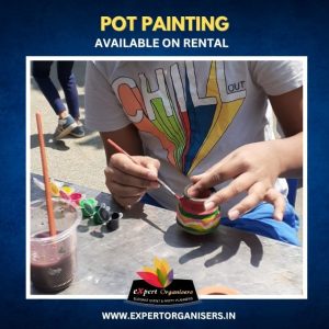 Pot Painting Activity on Rent for Birthday Parties or Corporate Events in Bangalore