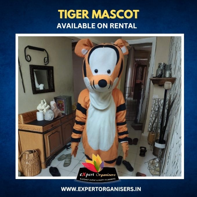 Tiger Mascot on Rent for Birthday Parties or Corporate Events in Mumbai