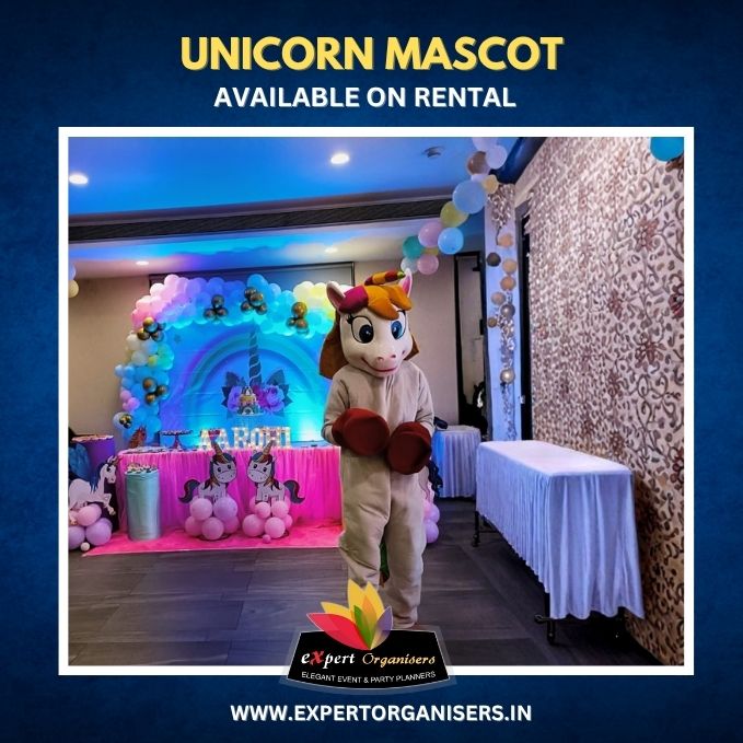 Unicorn Mascot on Rent for Birthday Parties or Corporate Events in Mumbai