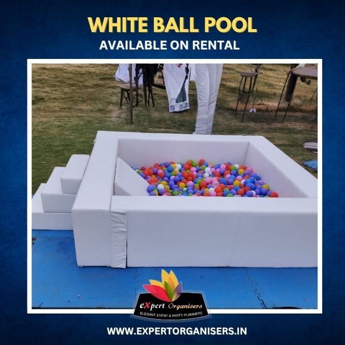White Ball Pool on Rent for Birthday Parties or Corporate Events in Indore
