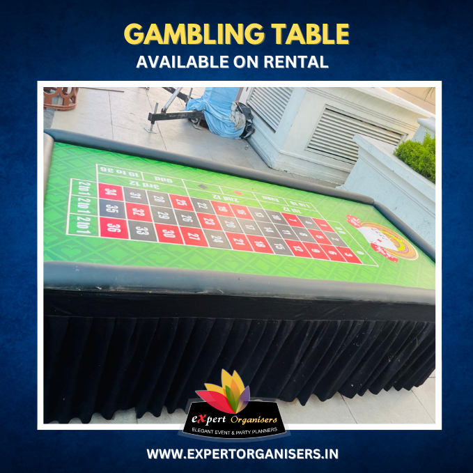 Gambling Table on Rent for Birthday Parties or Corporate Events in Indore